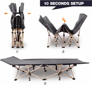 Wuqibao Foldable Camping Bed Lightweight 6.2x2.3 Feet