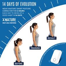 XNATURE Unique Smart Sensor Posture Corrector | Upper Back Brace for Improving Posture | Provide Lumbar Support and Back Pain Relief- Size Large