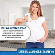 XNATURE Unique Smart Sensor Posture Corrector | Upper Back Brace for Improving Posture | Provide Lumbar Support and Back Pain Relief- Size Large