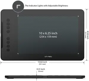 XPPen Deco 01 V3 10x6 Drawing Tablet 16K Battery-Free Stylus 