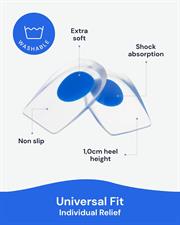 YogaMedic Heel Shoe Pads- 2 Pairs (4 Pcs) of Heel Gel Cups for Comfort, Plantar Fasciitis, Achilles Tendonitis & Heel Spur Pain- Cushion Heel Support- Reduce Pressure & Pain Inserts Cups (Size: 35-39)
