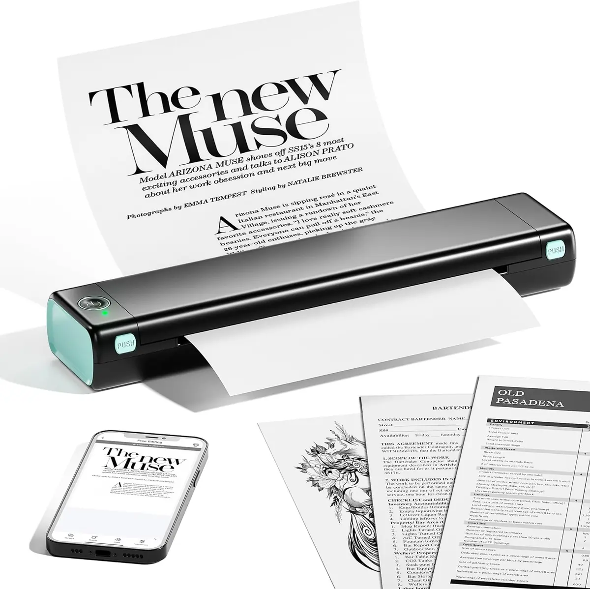 Phomemo Portable Thermal A4 Printer Wireless M08F-Letter Bluetooth Mobile Printer