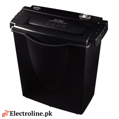 Aurora AS680SB Straight cut, 6 Sheet, Paper Shredder, Credit card shredder, 10 litre waste bin, P2 Security Level