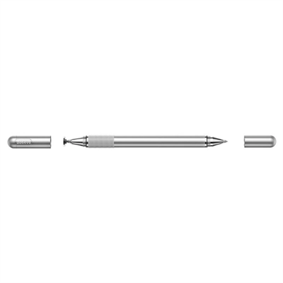 Baseus Golden Cudgel Double-sided Capacitive Stylus with Precision Disc and Gel Pen silver