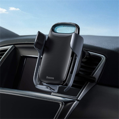 Baseus Milkyway Mobile Holder and Wireless Charger for Cars -15W Fast Charging, Black