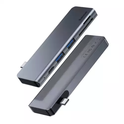 Baseus Type C HUB K0G - USB C PD Charging Port, TF and SD Card Slot, USB 3.0 Ports for Macbook