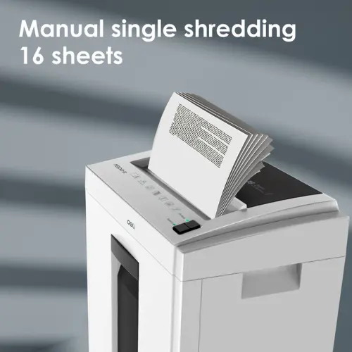 Deli ET053 16-Sheet Cross-Cut Paper Shredder | P-4 Security | 23L Bin | Home & Small Office