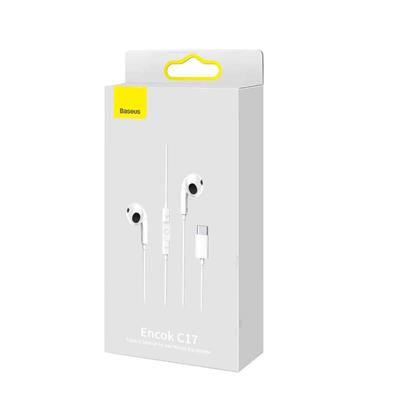 Baseus Encok 3.5mm lateral in-ear Wired Earphone H17 White