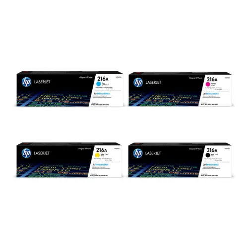 HP 216A Original Color Tonet Set, Black, Cyan, Magenta, Yellow - W2410A, W2411A, W2412A, W2413A