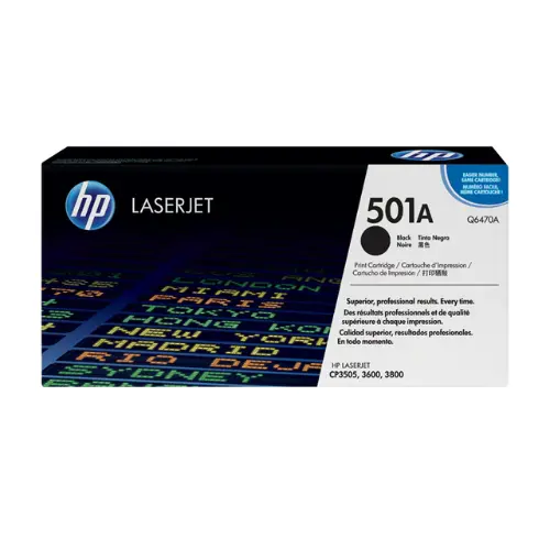 HP 501A Black Original LaserJet Toner Q6470A