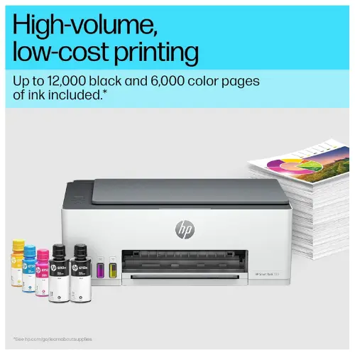 HP Smart Tank 520 All-in-One Printer, Wireless, Refillable Ink Tank System, High-Yield Ink