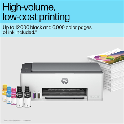 HP Smart Tank 580 All-in-One Wireless Printer, Refillable Ink Tank, Bluetooth, High-Yield Ink