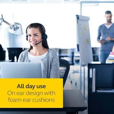 Jabra Evolve HSC016 20 UC Wired Headset, Stereo Professional Telephone Headphones for Greater Productivity, Superior Sound for Calls and Music, USB Connection, All Day Comfort Design