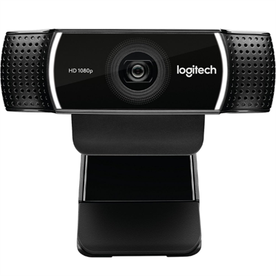 Logitech C922 Pro Stream Webcam with 1080p/30fps, 720p/60fps, Autofocus, Stereo Mics, and Included Tripod