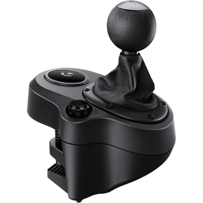 Logitech G Driving Force Shifter with 6-Speed "H" Pattern, Steel & Leather Construction, and Secure Mounting for G29, G920 & G923 Racing Wheels