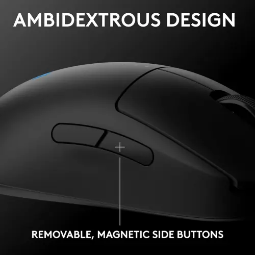 Logitech G PRO 2 LIGHTSPEED Wireless Ambidextrous Gaming Mouse with HERO 2 Sensor (44,000 DPI), LIGHTFORCE Switches, 95-Hour Battery Life, and Magnetic Side Buttons