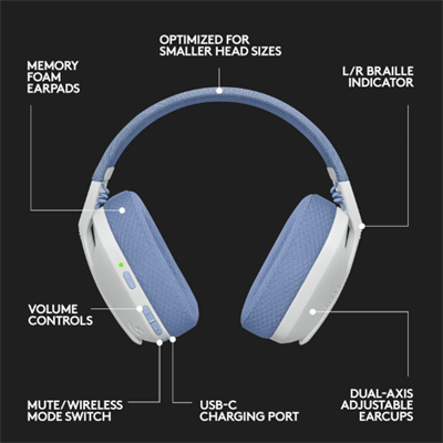 Logitech G435 LIGHTSPEED Ultra-Light Wireless Gaming Headset