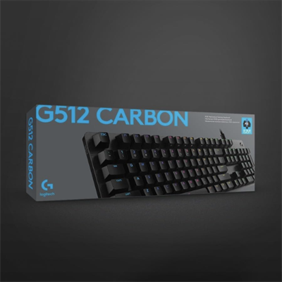 Logitech G512 LIGHTSYNC RGB Mechanical Gaming Keyboard with GX Switches, Aircraft-Grade Aluminum, USB Passthrough, and Programmable Macros