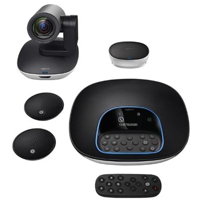 Logitech Group Cam USB 1080 Video and Audio Conferencing System for Big Meeting Rooms