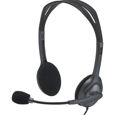 Logitech H111 Wired Headset, Stereo Headphones with Noise-Cancelling Microphone, 3.5 mm Audio Jack