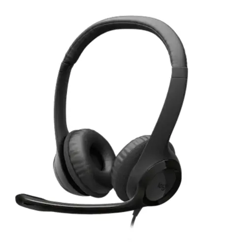 Logitech H390 USB-C Headset with Noise-Cancelling Mic, In-Line Controls, and Padded Headband