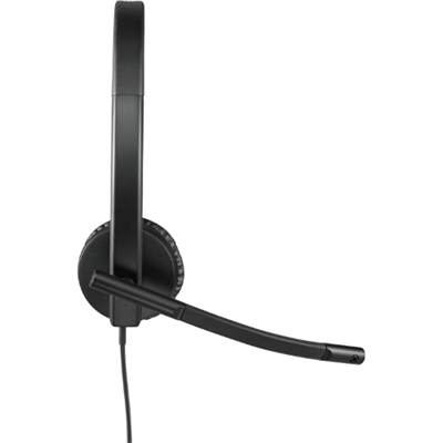 Logitech H570e USB Stereo Headset with Noise-Cancelling Mic, Acoustic Echo Cancellation, In-Line Controls, and Padded Headband for Business Calls