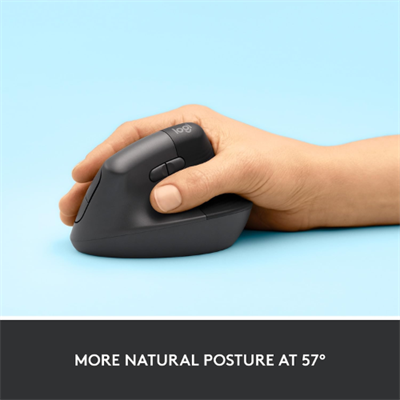  Logitech Lift Vertical Ergonomic Wireless Mouse for Small to Medium Hands