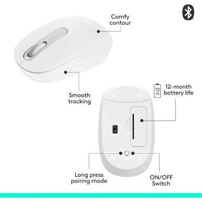 Logitech M196 Bluetooth Wireless Mouse with 1000 DPI Optical Tracking, 12-Month Battery Life, and Ambidextrous Design