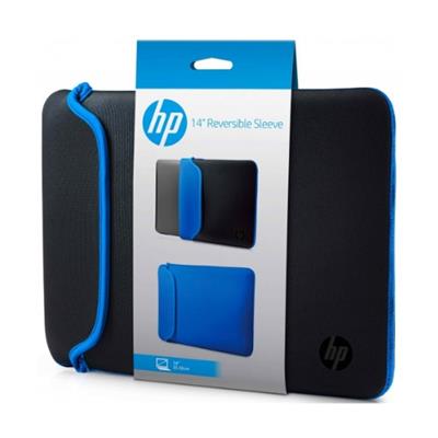 HP 14.0 Inch Reversible Neoprene Sleeve for Laptop, Chromebook and macbook - Black & Blue, red & Black