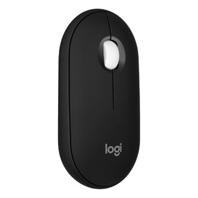 Logitech Pebble Mouse 2 M350s Slim Bluetooth Wireless Mouse, Portable, Lightweight, Customizable Button, Quiet Clicks, Easy-Switch for Windows, macOS, iPadOS, Android, Chrome OS - Black