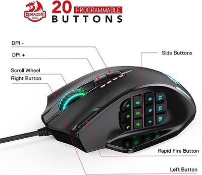 Redragon M908 IMPACT MMO Gaming