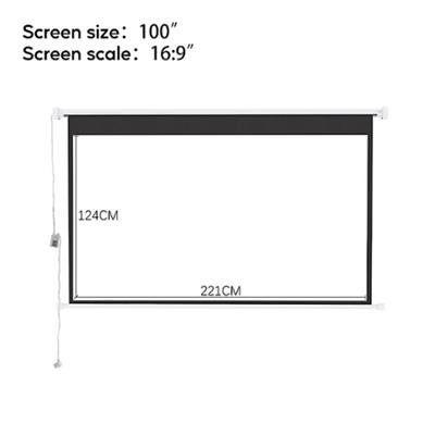 Hashmo Motorized Projector Screen, 16:9 wide screen format, upto 7.3x4.1 ft, 100 inch