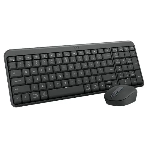 Logitech MK250 Bluetooth Wireless Keyboard and Mouse Combo - Compact Full-Size with Numpad, Spill-Resistant, 12-Month Battery Life | Graphite