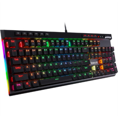Redragon K580 VATA RGB LED Backlit Mechanical Gaming Keyboard with Macro Keys & Dedicated Media Controls, Hot-Swappable Socket, Onboard Macro Recording
