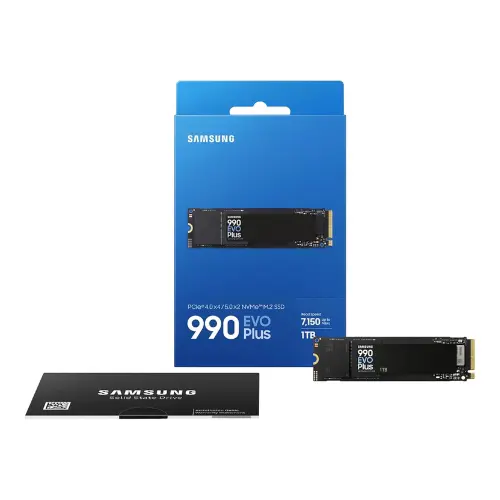 Samsung 990 EVO Plus NVMe M.2 SSD - 1TB & 2TB Capacities | Blazing 7250MB/s Speed with PCIe 5.0 x2 / 4.0 x4 Hybrid Interface