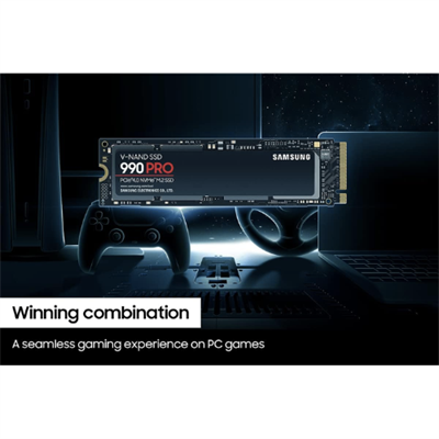 SAMSUNG 990 PRO SSD 1TB, 2TB, 4TB PCIe 4.0 M.2 2280 Internal Solid State Hard Drive, Seq. Read Speeds Up to 7,450 MB/s for High End Computing, Gaming, and Heavy Duty Workstations