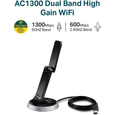 TP-Link Archer T9UH AC1900 USB 3.0 WiFi Adapter for PC- Dual Band Wireless Network Dongle for Desktop with 2.4GHz/5GHz High Gain Antennas, Supports Windows 11/10/8.1/8/7, Mac OS 10.9 - 10.14