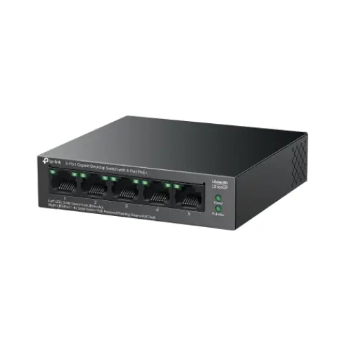 TP Link LS105GP 5-Port Gigabit Desktop Switch with 4-Port PoE+