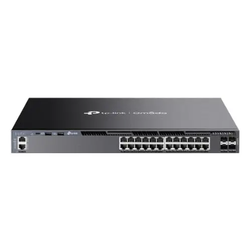 TP-Link SG6428X 24-Port Gigabit Layer 3 Stackable Switch with 4 × 10G SFP+ Uplinks