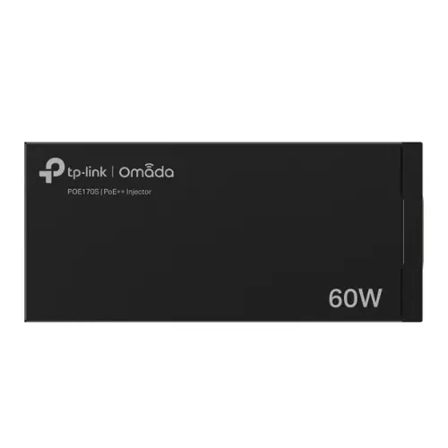 TP-Link TL-PoE170S 802.3at/af/bt Gigabit PoE Injector Non-PoE to PoE Adapter Supplies up to 60W (PoE++) Plug & Play Desktop/Wall-Mount Distance Up to 328 ft. UL Certified, Black
