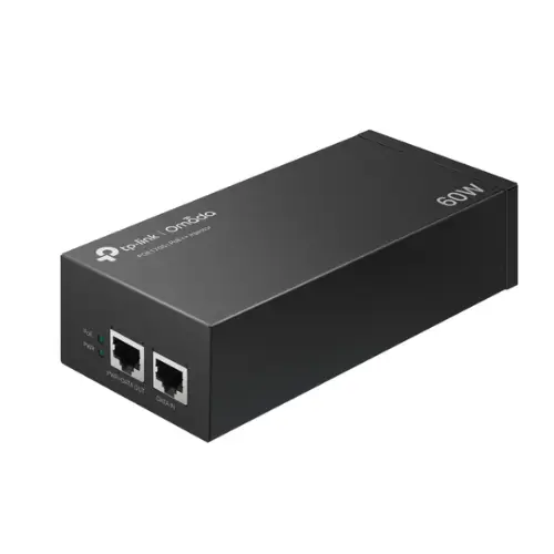 TP-Link TL-PoE170S 802.3at/af/bt Gigabit PoE Injector Non-PoE to PoE Adapter Supplies up to 60W (PoE++) Plug & Play Desktop/Wall-Mount Distance Up to 328 ft. UL Certified, Black