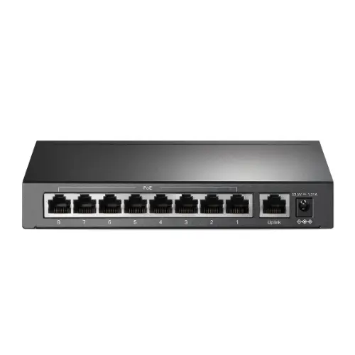 TP-Link TL-SF1009P 9-Port 10/100Mbps Desktop Switch with 8-Port PoE+ (65W Budget)