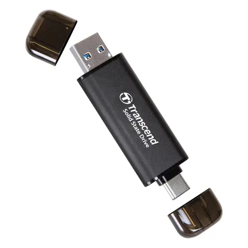 Transcend ESD310C Ultra-Compact Portable SSD (512GB | 1TB) | Dual USB-A & USB-C Connectors | Up to 1050MB/s Read | Pocket-Sized External Storage for Islamabad