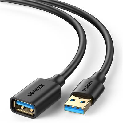 UGREEN USB Extender, USB 3.0 Extension Cable Male to Female USB Cable High-Speed Data Transfer Compatible with Webcam, Gamepad, USB Keyboard, Mouse, Flash Drive, Hard Drive, Oculus VR, Xbox