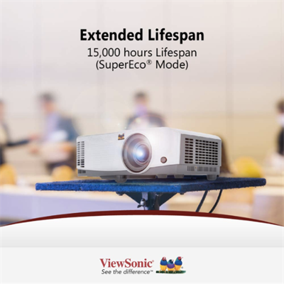 ViewSonic PA503SE SVGA Business Projector, 4000 Lumens, Vertical Keystone, Speaker, 15000 Hour lamp Life, 300 inch Projection Image
