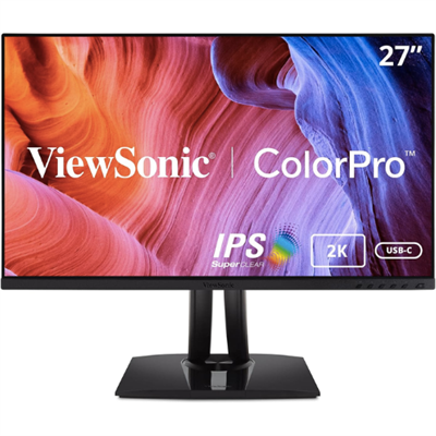 ViewSonic VP2756-2K 27 Inch Premium IPS 1440p Ergonomic Monitor with Ultra-Thin Bezels, Color Accuracy, Pantone Validated, HDMI, DisplayPort and USB C for Professional Home and Office,Black