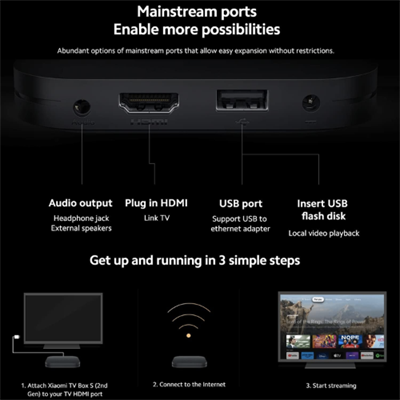 Xiaomi TV Box S 2nd Gen 4K Ultra HD Streaming Media Player - Global Version
