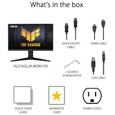 ASUS TUF Gaming 27” 1440P Monitor (VG27AQL3A) - QHD (2560 x 1440), 180Hz, 1ms, Fast IPS, Extreme Low Motion Blur SYNC, G-SYNC Compatible, Freesync Premium, 130% sRGB, DisplayHDR 400