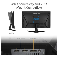 ASUS TUF Gaming VG249Q1A Gaming Monitor – 23.8 inch Full HD (1920 x 1080), Overclockable 165Hz(above 144Hz), Extreme Low Motion Blur™, FreeSync™ Premium, 1ms (MPRT), Shadow Boost