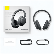 Baseus Bowie D05 Bluetooth Headphone, Stereo Headset, 70 hours battery time, Wireles Bluetooth 5.3, 3D Immersive Spatial Audio, Foldable design, Wireless and wired connection, 